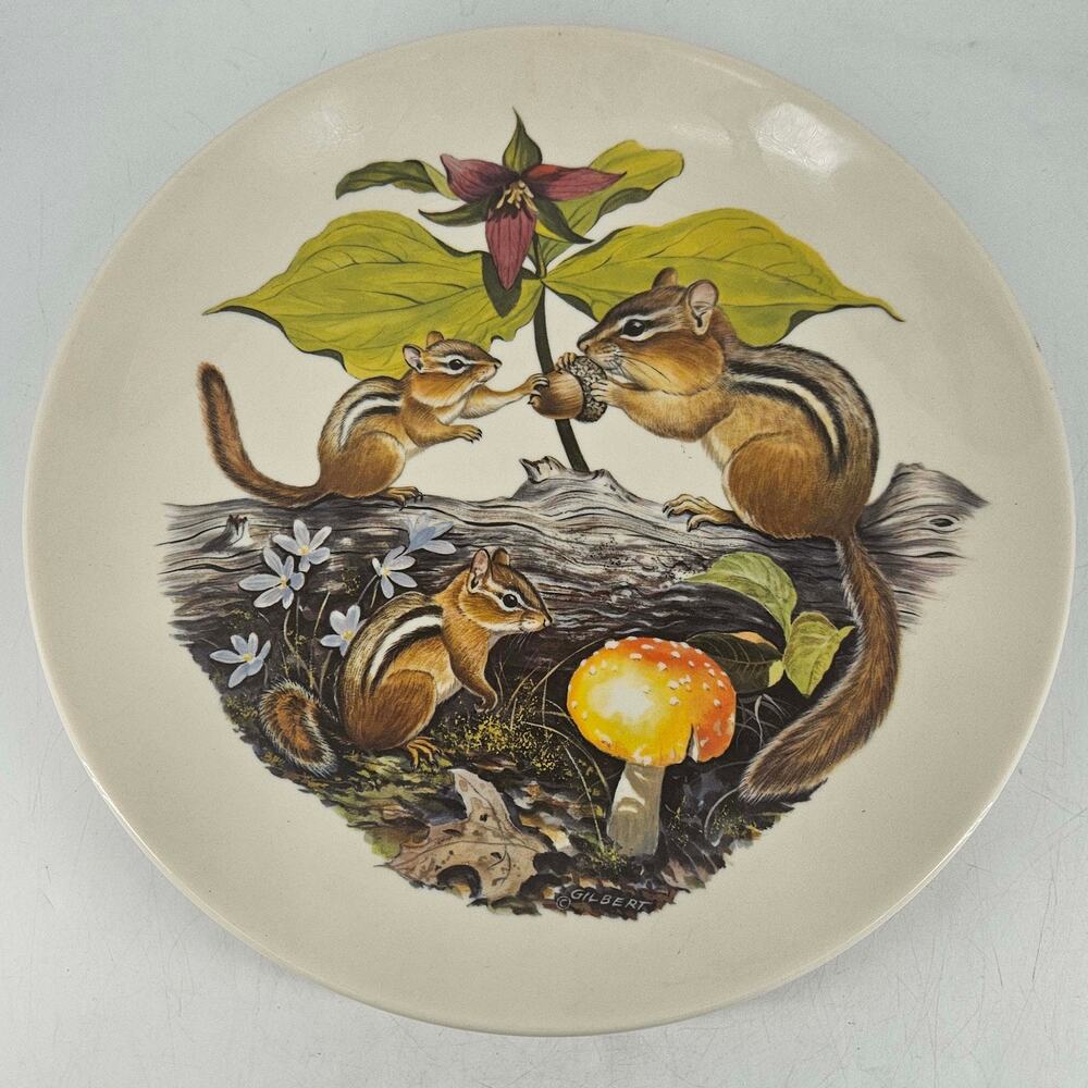 Chipmunk & Trillium Albert Gilbert Halbert’s 1997 Mother’s Day Plate